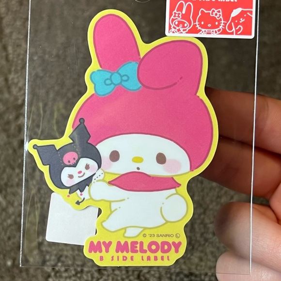 My Melody & Kuromi B-Side Label Sticker Water & UV Ray Protected Official Sanrio - Picture 4 of 5
